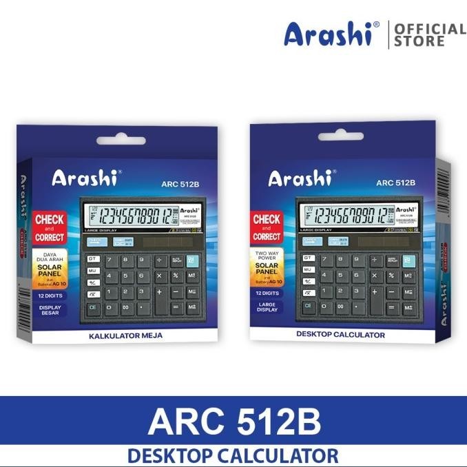 

Special - Arashi ARC 512B Kalkulator Calculator Check & Correct AG10 12 Digit ..