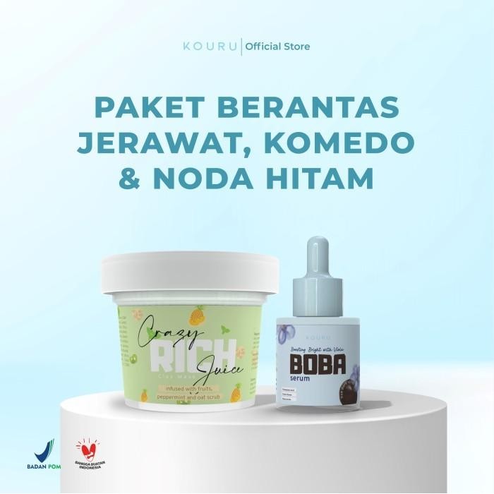 Kouru Bundling Crazy Rich Juice Clay Mask X Bright With Viola (Boba)
