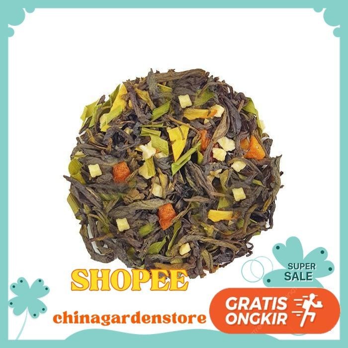 

MELON MEDLEY TEA BLEND - EMERALD GREEN TEA WITH MELON AND OTHERS BEST PRODUK