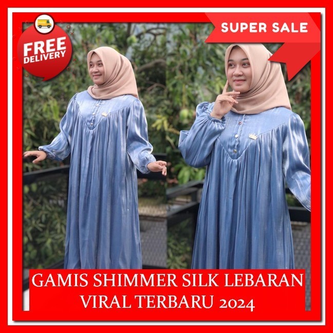 Gamis Lebaran 2024 Terbaru Remaja Rmja Mewah Gamismuslim Motif Bahan Adem Import Shimmering Moeslim 