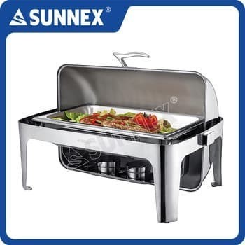 Terbaru Sunnex Roll Top Segi Chafing Dish 8.5L Promo Terlaris