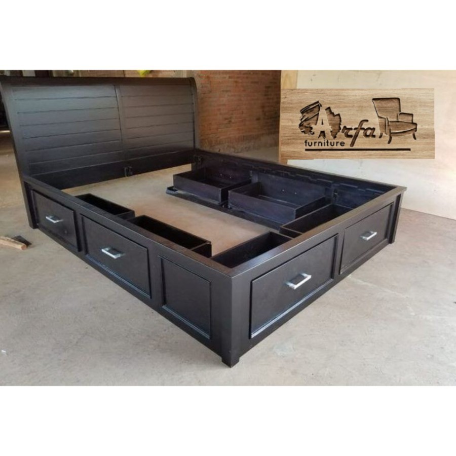 dipan tempat tidur laci 160x200 cm