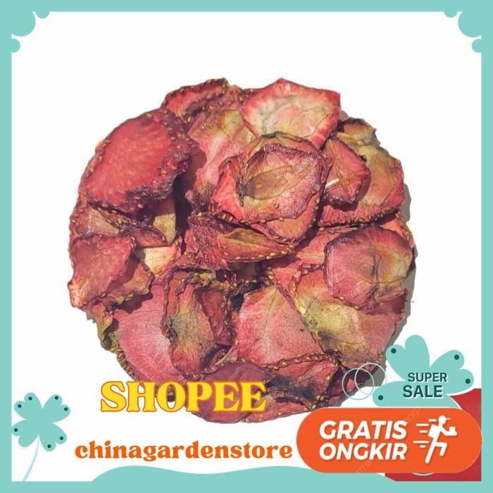 

DEHYDRATED DRIED STRAWBERRY FRUIT / BUAH STROBERI KERING 500 GRAM TERMURAH