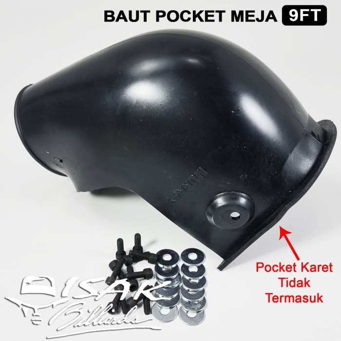 Baut Pocket Meja 9-ft - Set 6 pc Billiard Poket Bolt Table Biliar 9FT -18f