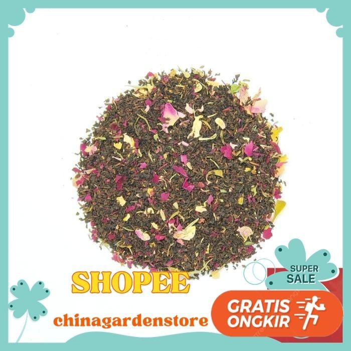 

FRENCH EARL GREY TEA BLEND - BLACK TEA ROSE WITH BERGAMOT OIL 250 GRAM KUALITAS TERBAIK