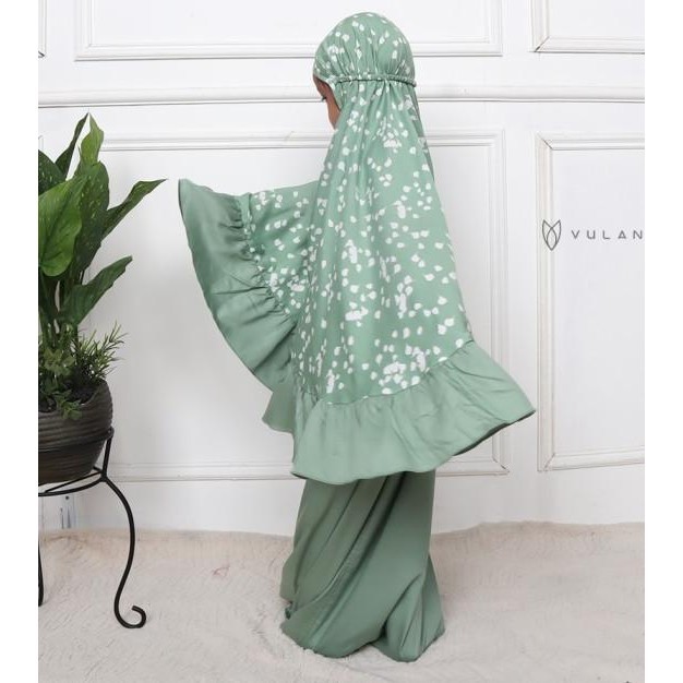 Terbaru Mukena Anak 3-12 Tahun | Material Rayon | Vulana | Sage Green