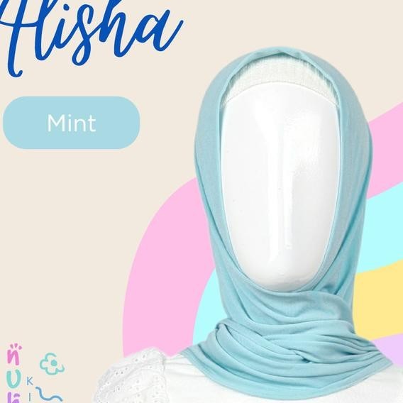 Terbaru Hijab Anak Instant Bergo Jilbab Jersey Premium Belahan Depan Alisha