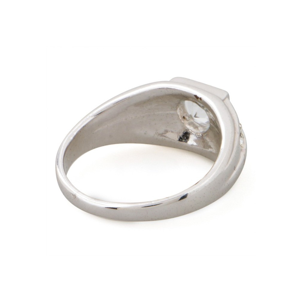 1901 Hijab Cincin Berlian Swarovski Solitaire Pria Silver Diskon