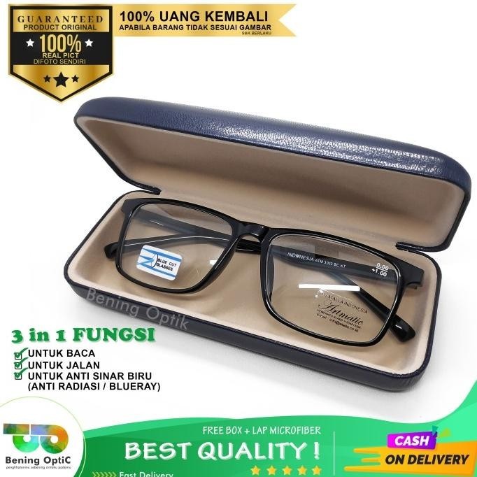 Kacamata Plus 3 In 1, Double Fokus,Untuk Baca Jalan Anti Radiasi2