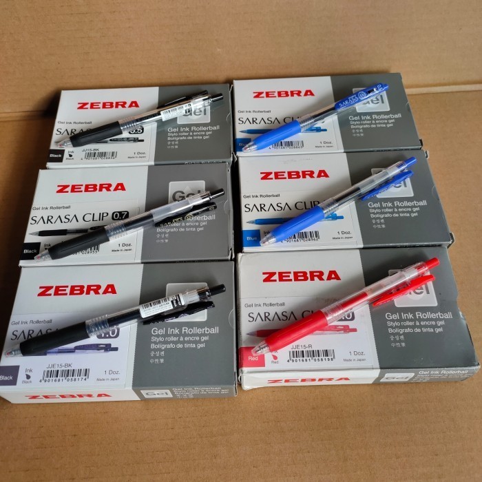 

Ready ball point pulpen zebra sarasa clip gel