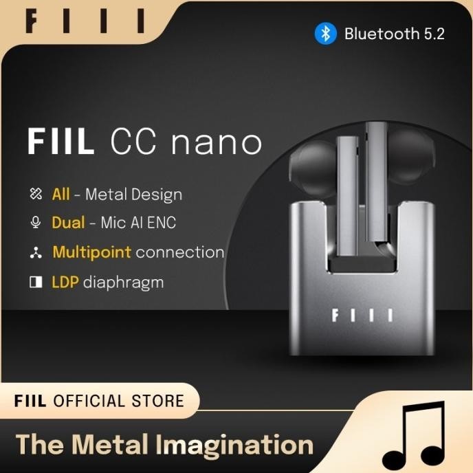 Fiil Cc Nano Tws Earbuds Bt 5.2 Dual-Mic Ai Enc Dual Device Connection