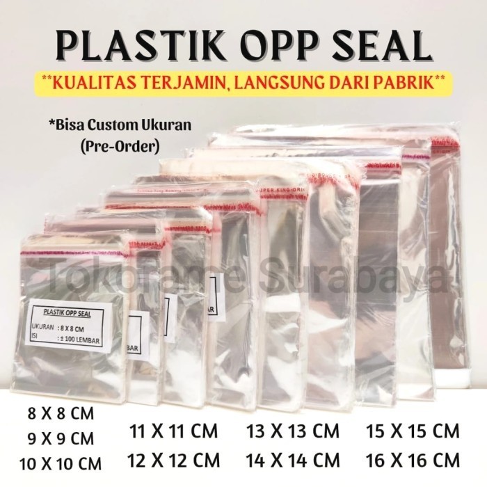 

Silahkan Order] Plastik OPP Lem Seal Kemasan Plastik Bening Tebal Bungkus Roti Pakaian