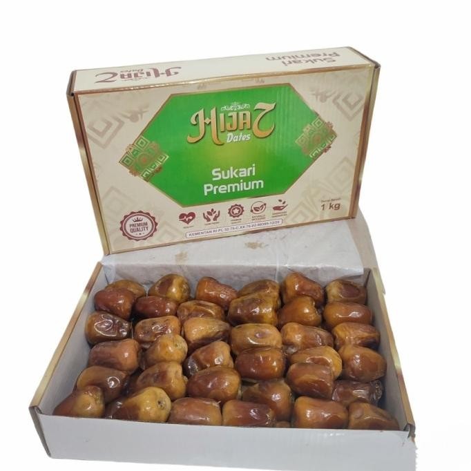 

Kurma Sukari Premium Hijaz 1Kg Sukkari Basah Al Madinah Al Qassim 1 Kg
