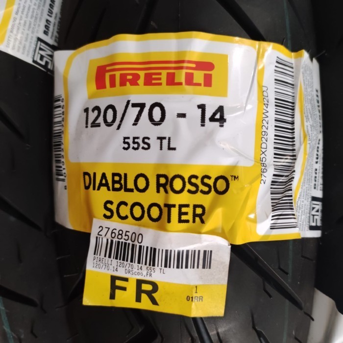 Ban Pirelli Diablo Rosso Scooter 120/70 - 14 Untuk Aerox