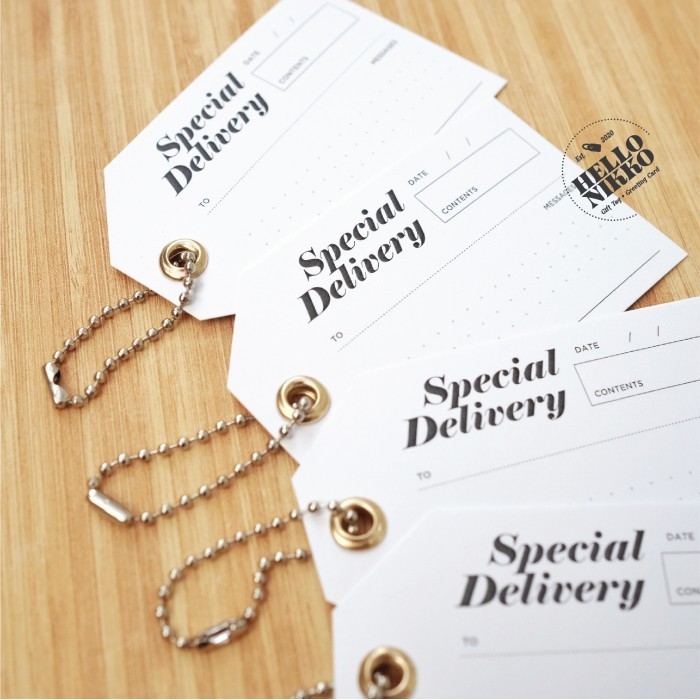 

Delivery Gift Hang Tag Kartu Ucapan Hamper Parcel Box Kardus Hadiah 010