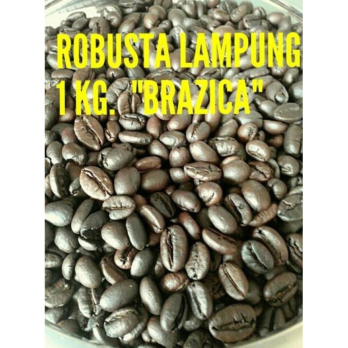 

Kopi Biji Robusta Lampung Merek Brazica "Gold Quality" 1 Kg