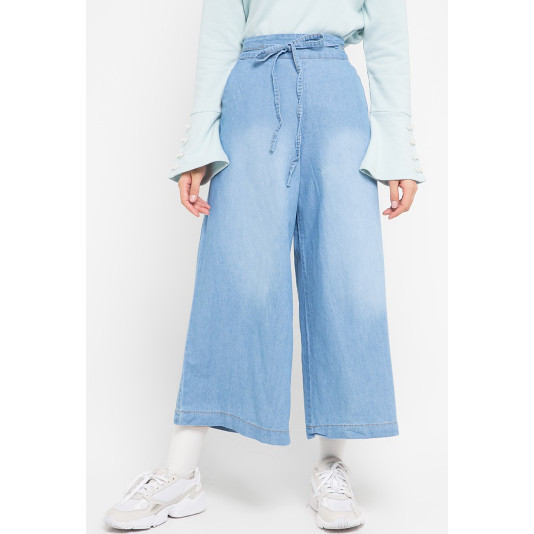 Celana Kulot Jeans Wanita Zahra Signature Kulot Denim Zahra Promo