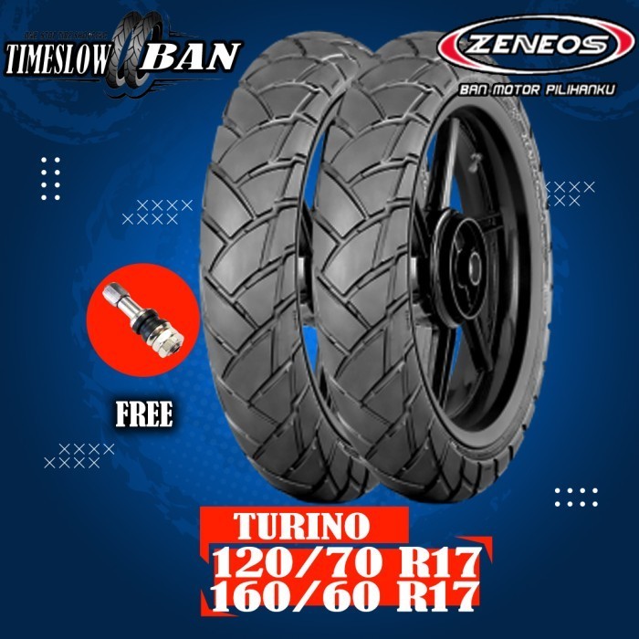 Paket Ban Motor Moge // Zeneos Zn33 Turino 120/70-160/60 Ring 17