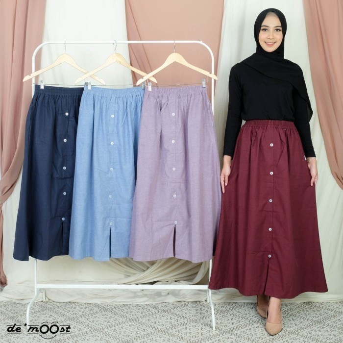Demost Rok Polos Simple Rok Polos Muslim Rok Katun Polos Simple Terbaru