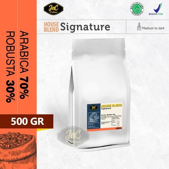 

House Blend JnC Signature 500 Gr 70% Biji Kopi Arabika 30% Robusta