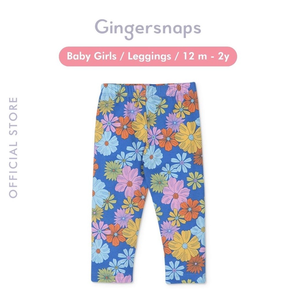 Gingersnaps Mini Groovy Leggings - Celana Bayi Perempuan (Biru)