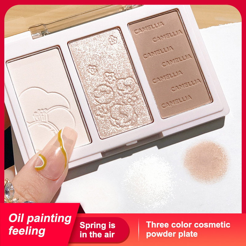 [Local shipment]Contouring Powder Palette Makeup Set Long Lasting Brilliant Lighten Skin Color Face 