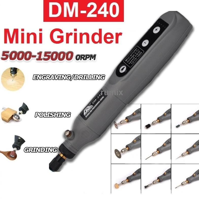 Grinder Mini Listrik Cordless Bor Mini Set 3 Kecepatan Grinding Mesin Poles USB Ukiran Pena Mata Bor