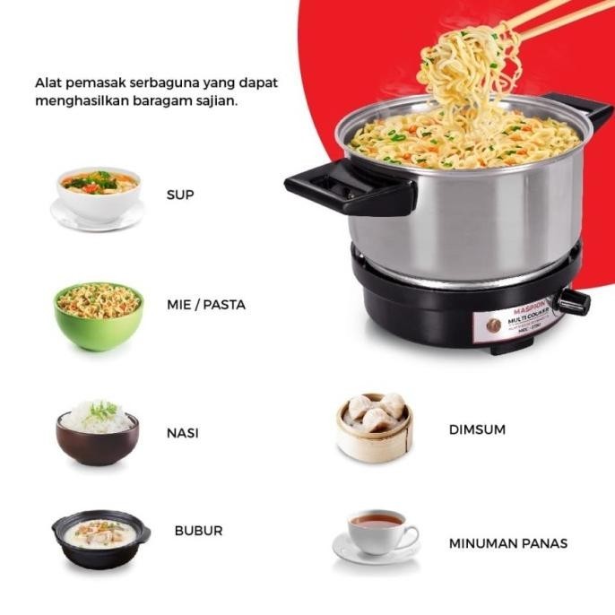Big Sale Maspion Mec 2750 Multi Cooker Alat Masak Serbaguna Panci Elektrik Original