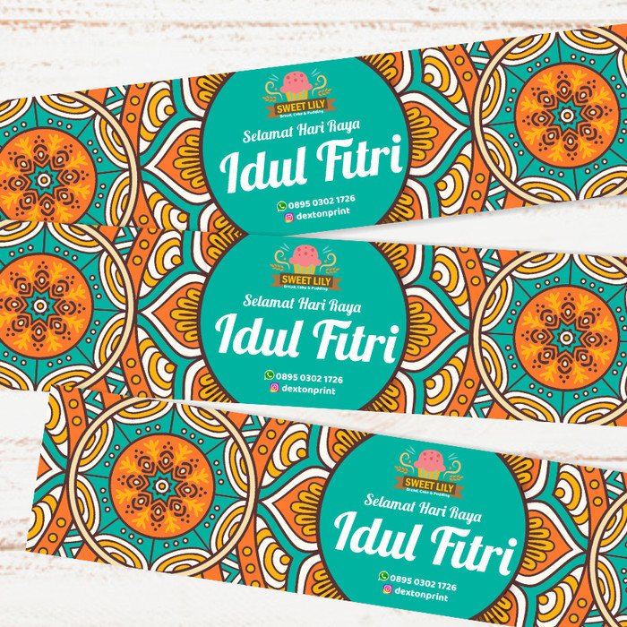 Stiker Sticker Belt Seal Segel hampers/box Idul Fitri Lebaran
