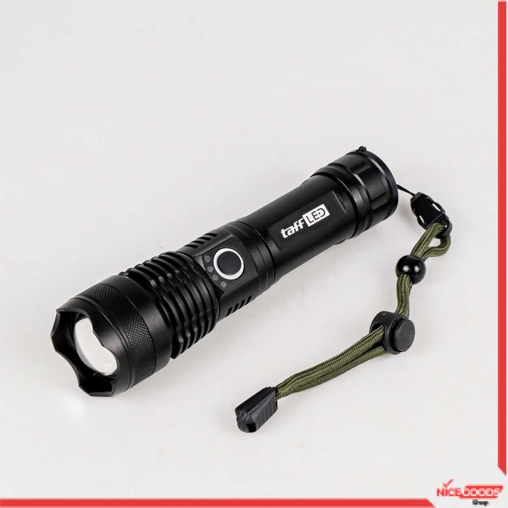 TaffLED Senter LED Long Range Zoom USB Rechargeable P50