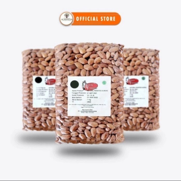 

Kacang Almond Panggang 1Kg Kupas Booster Asli