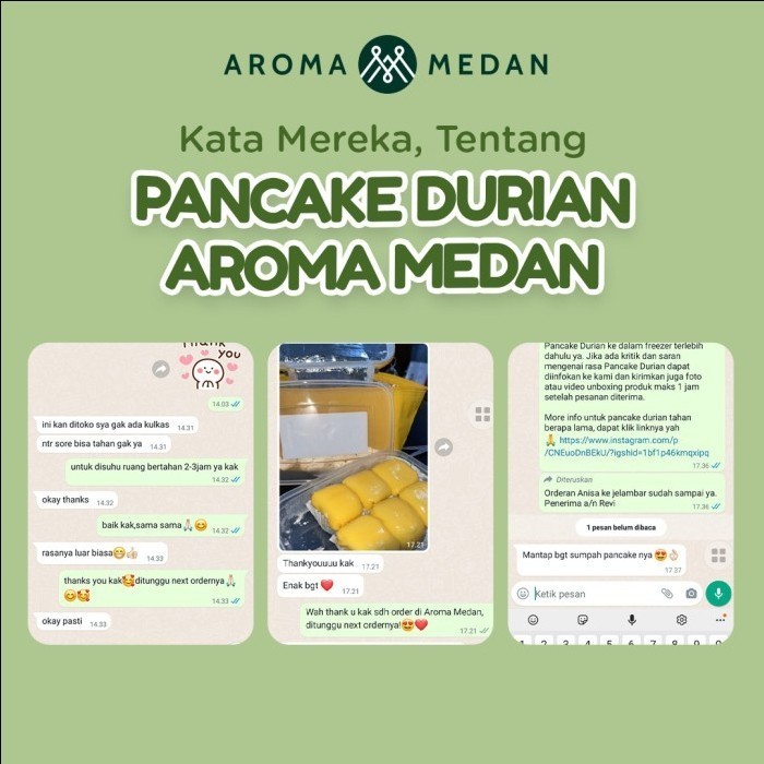 

Pancake Durian Aroma Medan (8 pcs)