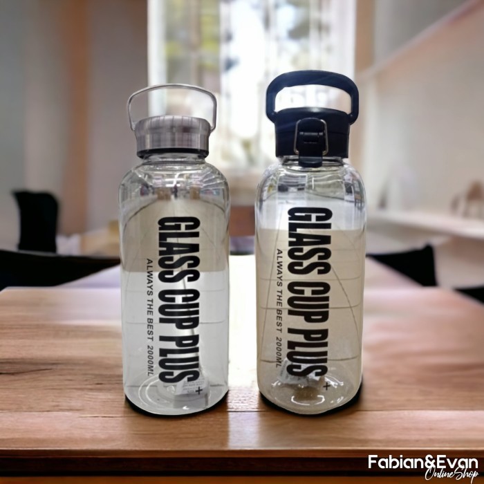 Pelukisabal Botol Minum Kaca 2 Liter 2000Ml Besar