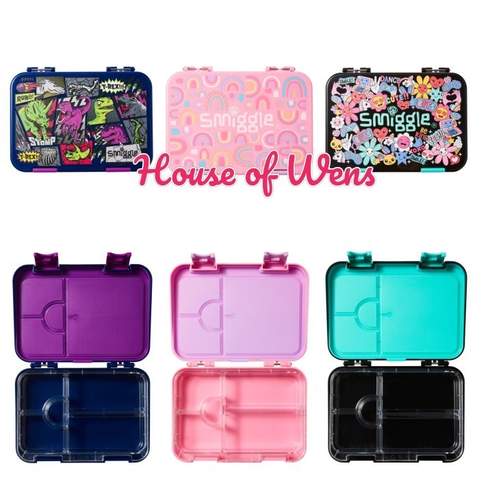 Smiggle Bright Side Medium Bento Lunchbox Original - Kotak Makan Bento