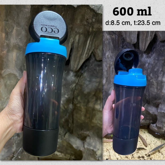 Tupperware Eco Men Black / Botol Minum 750 Ml