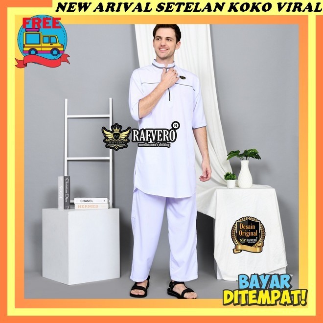Baju Muslim Laki Laki Dewasa Terbaru 2024 1Set Pkaian Hadroh Priadewasa Waneset Kmja Lebaran Laki2 B