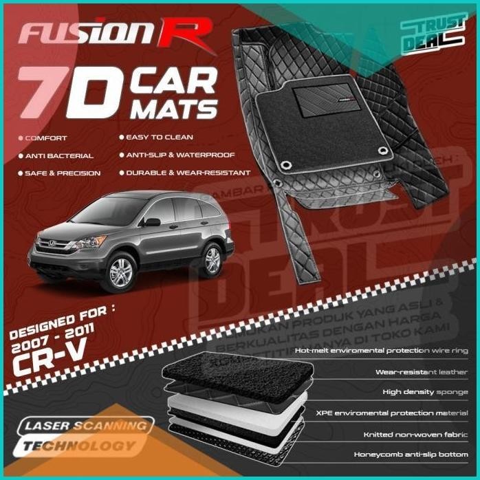 Karpet Mobil 7D CRV 2007 - 2011 Fusion R Full Set + Bagasi 16novz3 spa