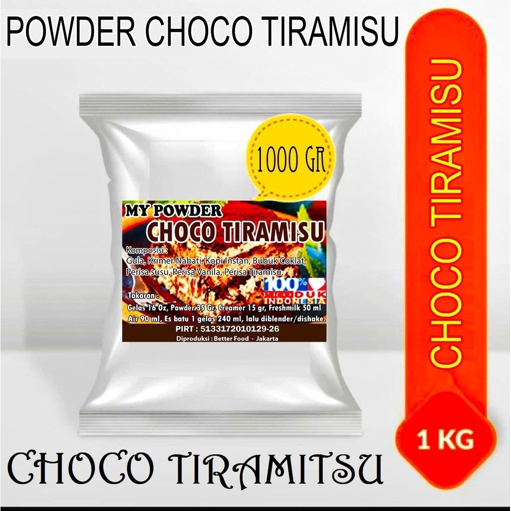 

Powder Minuman Rasa Choco Tiramitsu - Bubuk minuman rasa choco tiramitsu 1000 grm