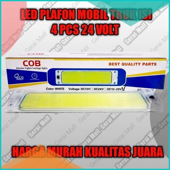 Lampu led plafon mobil truk isi 4 pcs 24 volt 16novz3 perkakas