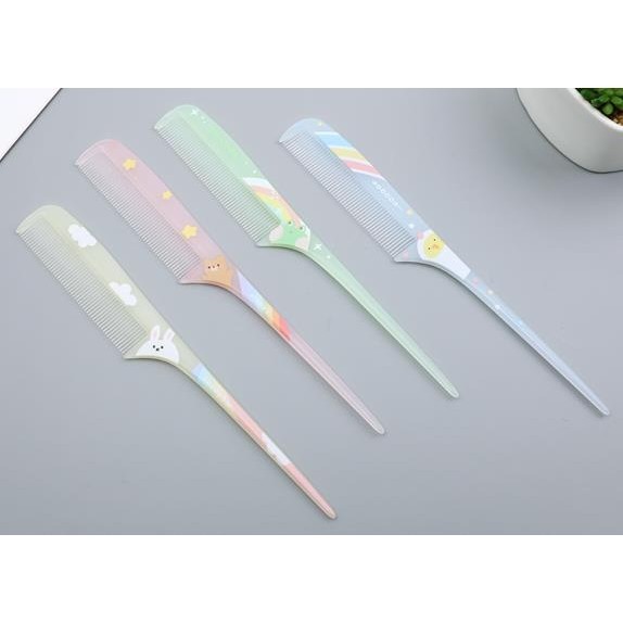 Miniso Colorful Rat Tail Comb Sisir Rambut Sisir Miniso