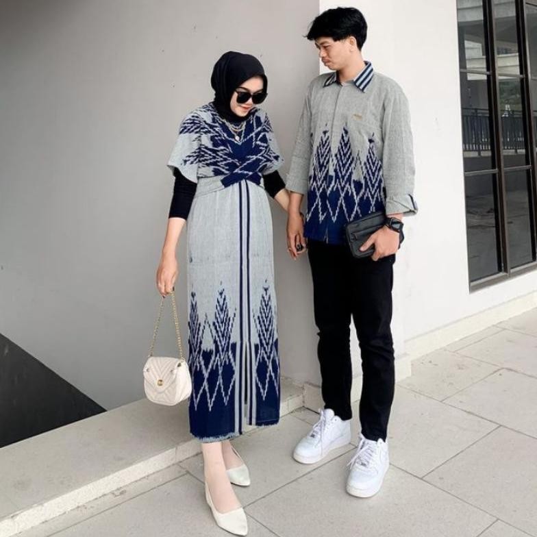 Murah Couple Tenun - Baju Tenun Couple - Dress Kondangan - Couple Tenun - Batik Batik Couple Couple 