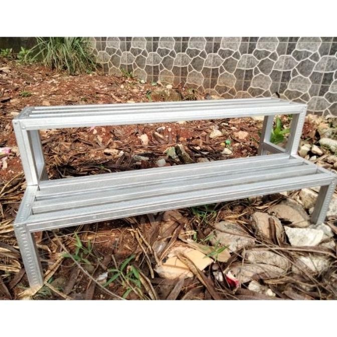 100 Cm / Rak Susun Pot Bunga Baja Ringan 100Cm 2 Tingkat / Rak Pot Rusukkan
