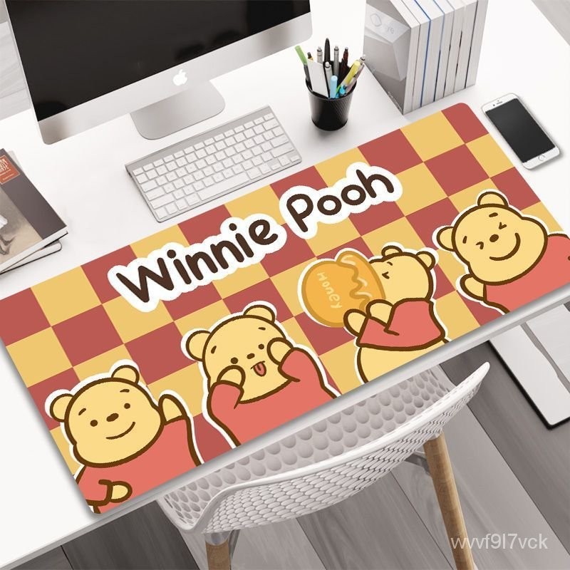 Pooh Alas Mouse Beruang Super Lucu, Alas Meja Kartun Winnie The Pooh, Keyboard Komputer Besar