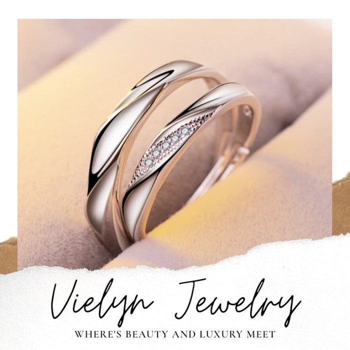 Cincin Silver / Halal / Swarovski / Cincin Couple / Cincin Pria Wanita