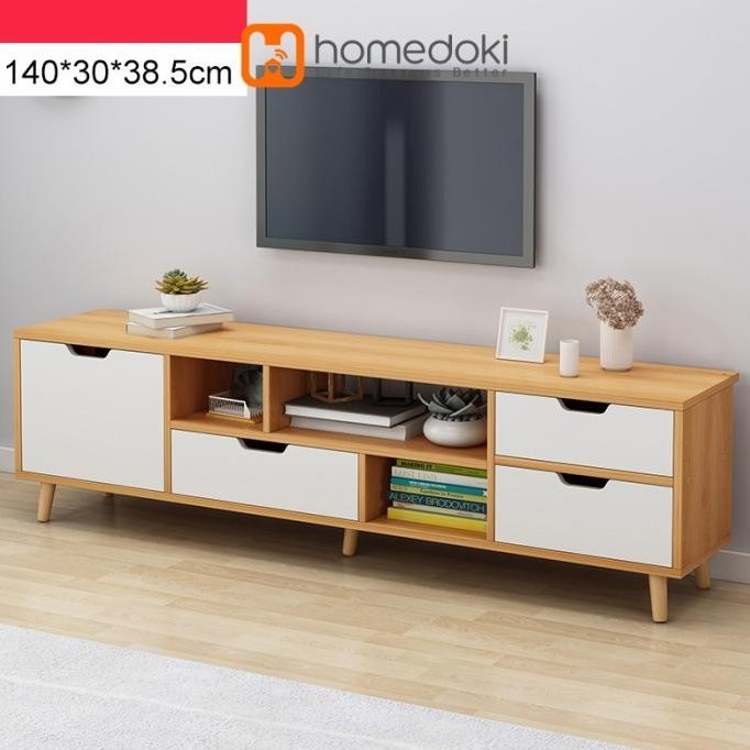 Meja TV Rak Tv Minimalis Bufet Tv Minimalis Kayu Modern Rak Serbaguna
