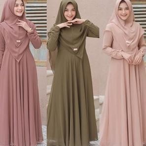 Gamis Syari Hijab 2 Layer/Gamis Syar'I Jumbo/Mayra Syar'I Hijab 3.3
