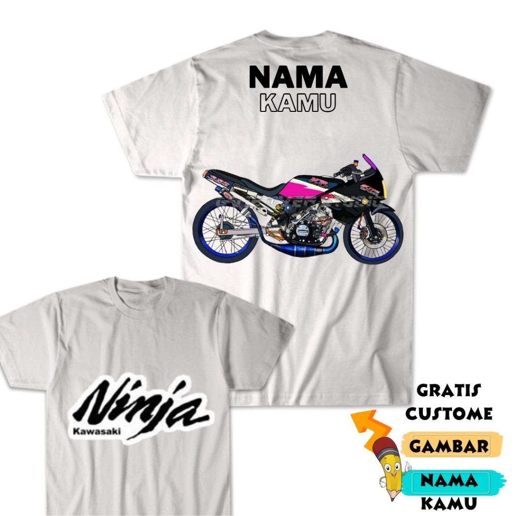 Baju Kaos Anak motor ninja / Baju anak laki laki / Baju Kaos anak Gratis Sablon Nama / DMOOND