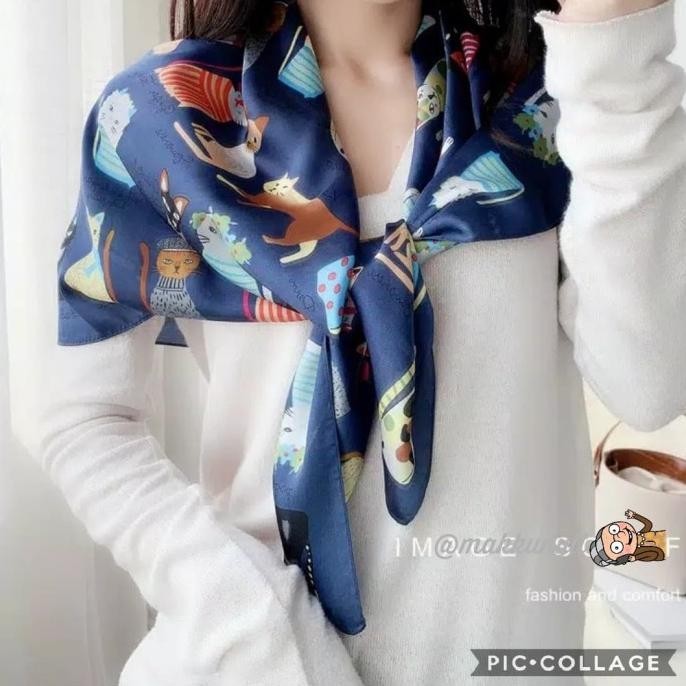 Scarf Motif Kucing All Cats Scarves