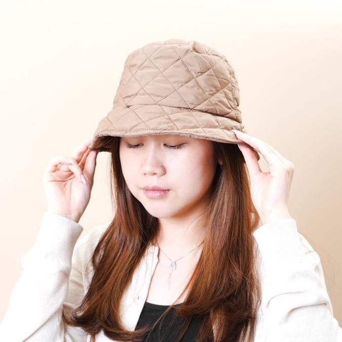 Ataru Topi Bucket Quilted - Cokelat