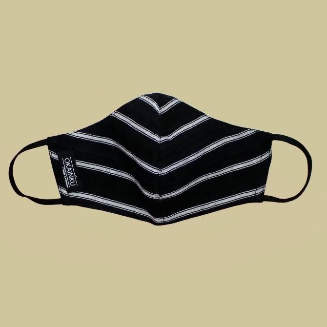 Okainku Masker Kain Black Stripe